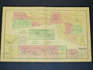 1870 Exeter,  Ri.  Map That Has Been Removed From The Beer 