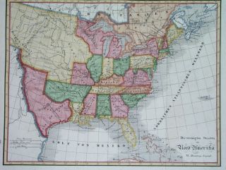 1839 Map Texas Republic United States Florida York Florida Canada