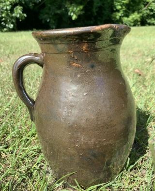 Antique Stoneware Pitcher Pottery Stoneware Southern Potters Swipe Glaze 9.  5