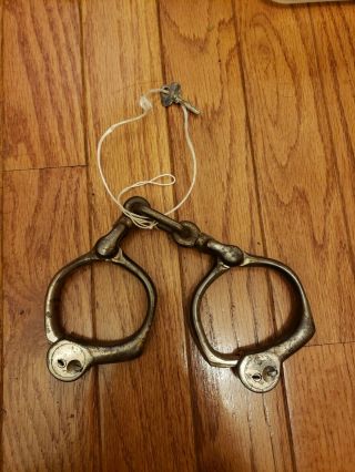 Vintage Antique Bean Cobb Handcuffs
