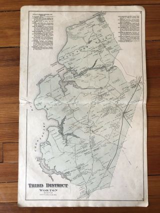 Rare 1877 Kent County Maryland Hand Color Street Map Of Hanesville Smithville