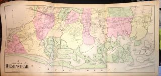 1873 Beers Map Of South Hempstead,  Long Island,  York