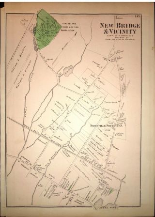 1873 Beers Map of South Hempstead,  Long Island,  York 2