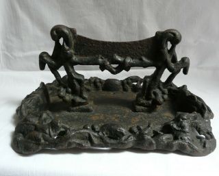 Antique Vintage Cast Iron Boot Shoe Scraper Tray Edwardian Art Nouveau ? Style