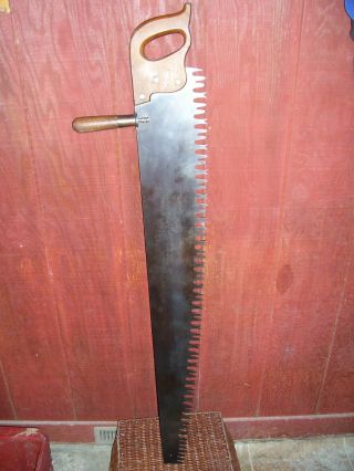 Vintage Moore Brothers One Or Two Man Crosscut Saw 47 Inch