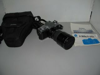 Vintage Minolta X - 300 35mm Film Camera Sigma 28:200 Zoom Lens &