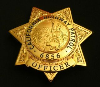 Obsolete Chp California Highway Patrol Traffic Officer Police Badge Tv Prop