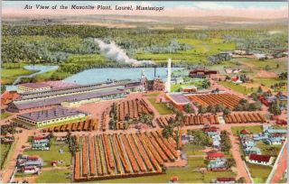 Vintage Postcard,  Air View Of The Masonite Plant,  Laurel,  Mississippi