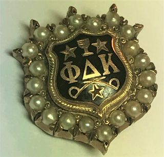 Antique 14k Solid Gold Phi Delta Kappa Fraternity Pin