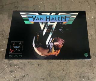 Van Halen Debut 1978 Poster Out Now Promo 24 " X 16 " Cool Af As Vinyl Record Lp
