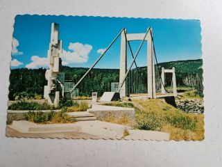 Postcard Vintage Canada Alexander Mackenzie Bridge Peace River Bc