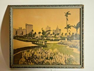 Vintage Photo Miami Beach Florida Columbus Hotel Old Frame Make Offer