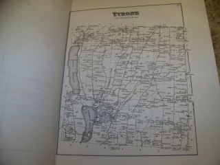 1874 SCHUYLER COUNTY NY ATLAS MAP HECTOR ORANGE TYRONE CAYUTA DIX 1975 REPRINT 2
