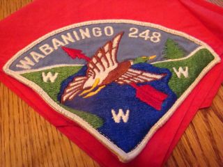 Vintage Boy Scout Neckerchief Wabaningo 248 Merged 1969 Absorbed by MA - KA - JA - WAN 2