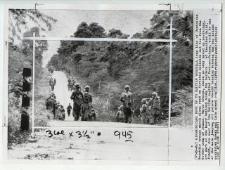 Eddie Adams Vintage 1963 Dominican Soldiers At Haitian Border Press Photo