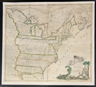 Abel Buell A And Correct Map Of The United States Of North America