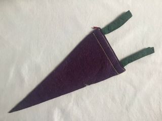 1930s Vintage Felt Pennant/banner “TO HELL WITH HITLER” Purple White Green 3