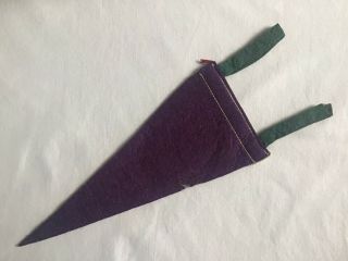 1930s Vintage Felt Pennant/banner “TO HELL WITH HITLER” Purple White Green 5