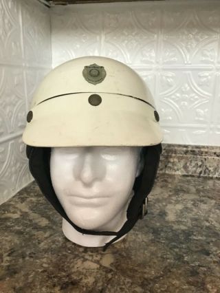 Vintage Obsolete 1950s 60s Northbridge Mass Police Snell Motorcycle Helmet
