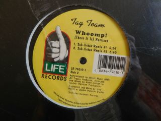 Tag Team - Whoomp 12 " Single 1993 Life Records No.  79010