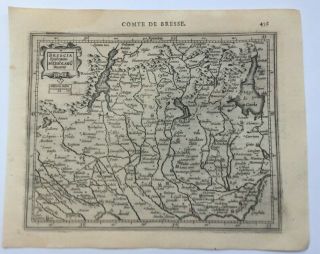 Italy Brescia 1613 Mercator Hondius Atlas Minor Antique Map