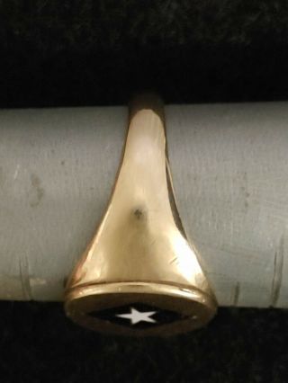 Vintage 10kt Gold Phi Gamma Delta FIJI Size 8.  5 Signet Ring 3.  7dwt 5.  7g 3