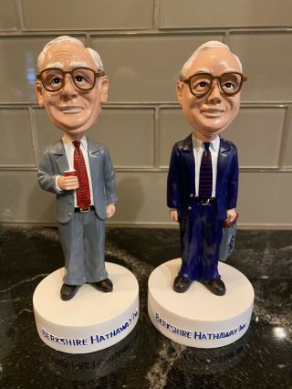 Warren Buffett & Charlie Munger Bobblehead Set,  Berkshire Hathaway,  Rare
