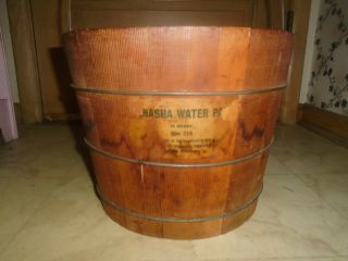Vintage Wooden Primitive Water Bucket Pail,  Rustic,  Farm,  Feed,  Antique Furkin