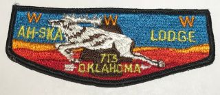 Oa Lodge 213 Ah - Ska 713 First Flap Oklahoma Bc1