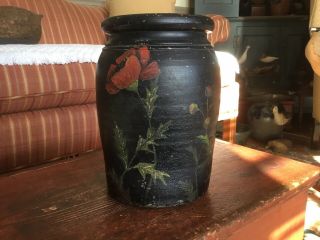 Antique Decorated Stoneware Crock Greensboro Pennsylvania
