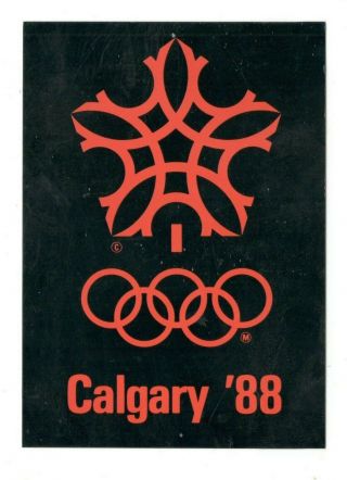 Calgary " 88 Olympic Winter Games Xv Vintage 4x6 Postcard Eb62