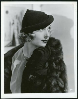 Carole Lombard In Stylish Portrait Vintage 1934 Paramount Photo