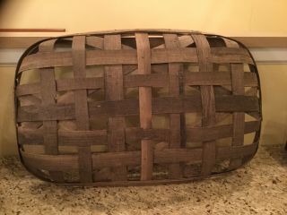 Large Antique Tobacco Shaker Basket - 38 " By 24 " By 5 "