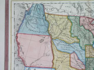 1850 rare MAP TEXAS as PIPE CALIFORNIA UNITED STATES ILLINOIS FLORIDA 3