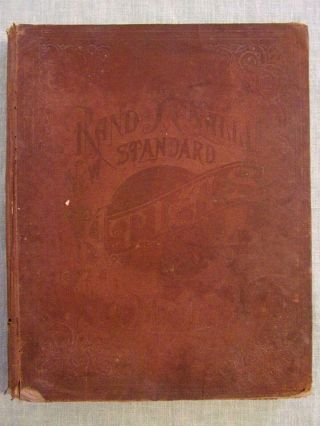 1890 Rand Mcnally Standard Atlas Of The World Antique