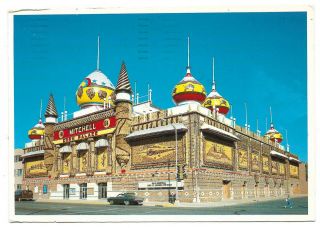Vintage South Dakota Chrome Postcard Mitchell Corn Palace