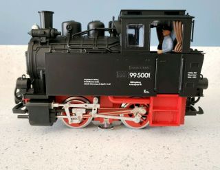 Vintage Lgb Lehmann G Scale Black 0 - 4 - 0 Steam Locomotive W/ Smoke 2076d Orig Box