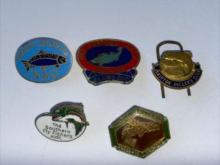 15 Enamel Vintage Fishing Club Badges Australia Victoria 4