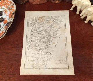 1836 Antique Pre - Civil War Map Vermont Burlington Montpelier Milton Vt