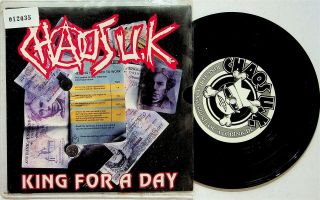 Chaos U.  K.  - King For A Day 7 " Ep (1996 Uk Vinyl Ex, ) Fist3 Punk Oi