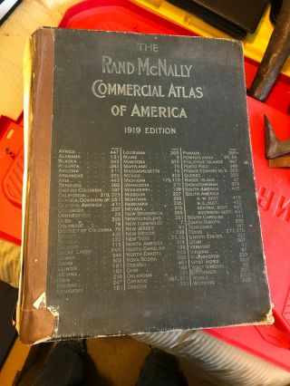 1919 Edition Rand Mcnally Commercial Atlas Of America