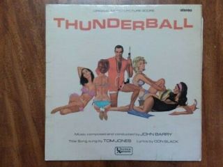 Thunderball (1965) Lp Vinyl Soundtrack James Bond 007 Tom Jones John Barry