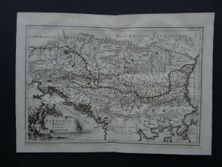 1703 Cellarius Atlas Map Pannonia - Croatia - Dalmatia - Moesia - Balkans