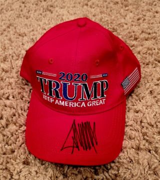 Signed President Donald Trump Autographed 2020 Keep America Great Hat Maga W
