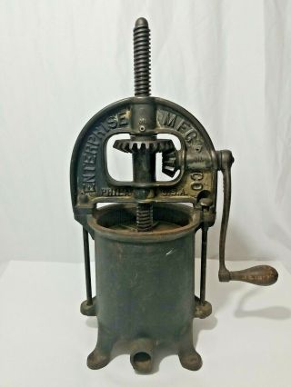 Antique Cast Iron Sausage Stuffer,  Wine And Fruit Press Made By Enterprise Mfg.