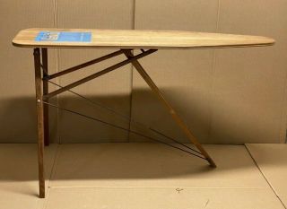 Vintage Wooden Ironing Board Foldable Wood Legs 54” Clarkbilt No.  1