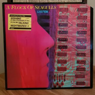 A Flock Of Seagulls Listen 1983 Jive Records Vinyl Lp W/ Hype Sticker And Inner