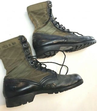 Vintage 1966 Us Army Vietnam War Jungle Boots Cic Size 9 R