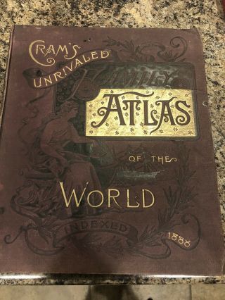 Cram’s Unrivaled Atlas Of The World (cr 1887)