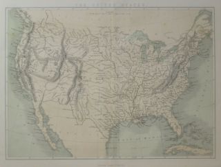 1859 Map United States Western Territories Utah Black Hills Nebraska
